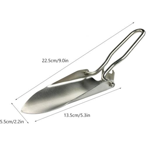  [아마존베스트]EZYoutdoor Folding Shovel Garden Trowel Mini Stainless Steel Folding Handy Shovel with Sheath 9 inch Portable Pocket Mini Hand Camping Shovel Entrenching Tool for Outdoor Lawn Garden Camping