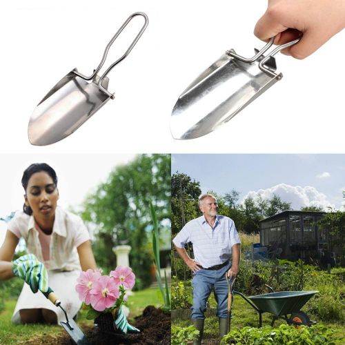  [아마존베스트]EZYoutdoor Folding Shovel Garden Trowel Mini Stainless Steel Folding Handy Shovel with Sheath 9 inch Portable Pocket Mini Hand Camping Shovel Entrenching Tool for Outdoor Lawn Garden Camping