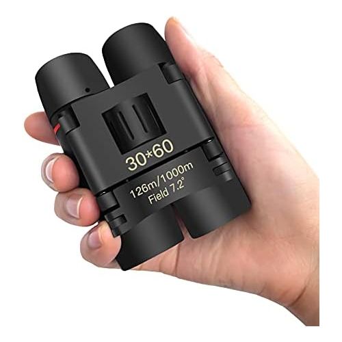  [아마존베스트]Eaaerr Compact binoculars, 30 x 60 folding telescope with night vision in low light conditions for adults and children, perfect for bird watching, outdoor hunting, hiking, concerts