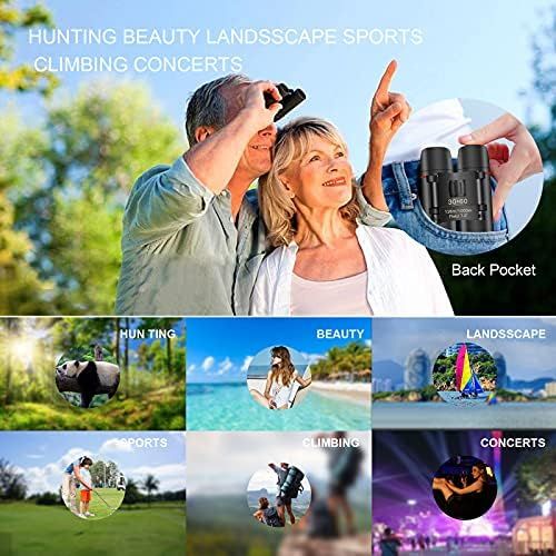  [아마존베스트]Eaaerr Compact binoculars, 30 x 60 folding telescope with night vision in low light conditions for adults and children, perfect for bird watching, outdoor hunting, hiking, concerts