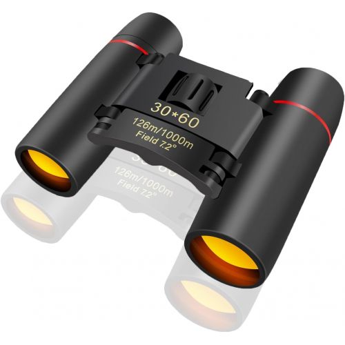  [아마존베스트]Eaaerr Compact binoculars, 30 x 60 folding telescope with night vision in low light conditions for adults and children, perfect for bird watching, outdoor hunting, hiking, concerts