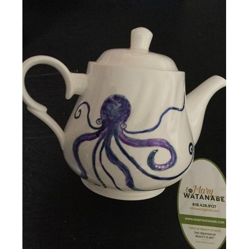  Each teapot is individually hand painted/designed Hand Painted Teapot-Holiday & Asian Designs of Japanese Cats,Whale/Octopus,Deer(Art Gift 4 Birthday/Anniversary/House Warming/Best Friend): Kitchen & Dining