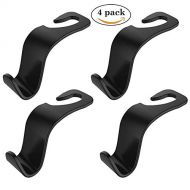 EachTong Car Seat Headrest Hooks Portable Organizer Holder Hooks Car Seat Back Headrest Holder Storage Hook Grocery Shopping Bag Travel Vehicle Car Safety Hanging Hook Carrier(4 PC