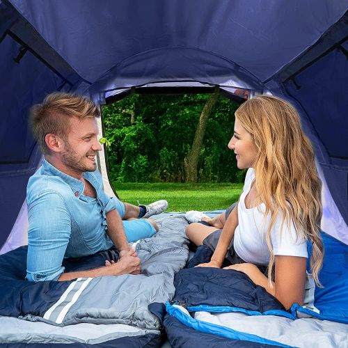  Eackrola 2/4-Person-Tent, Instant Pop up Tent for Camping, Easy Setup Beach Tent Sun Shelter - Ventilated Mesh Windows, Water Resistant, Carry Bag Included