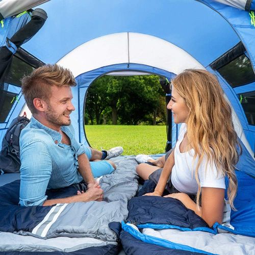  Eackrola 2/4-Person-Tent, Instant Pop up Tent for Camping, Easy Setup Beach Tent Sun Shelter - Ventilated Mesh Windows, Water Resistant, Carry Bag Included