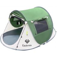 Eackrola 2/4-Person-Tent, Instant Pop up Tent for Camping, Easy Setup Beach Tent Sun Shelter - Ventilated Mesh Windows, Water Resistant, Carry Bag Included