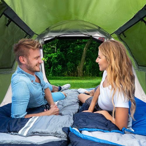  Eackrola 2/4-Person-Tent, Instant Pop up Tent for Camping, Easy Setup Beach Tent Sun Shelter - Ventilated Mesh Windows, Water Resistant, Carry Bag Included
