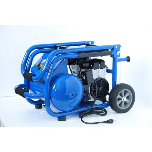  Eagle EA-2000 Silent Series 2000 Air Compressor 125 psi MAX psi Hot Dog with panel, Blue, 1 gallon