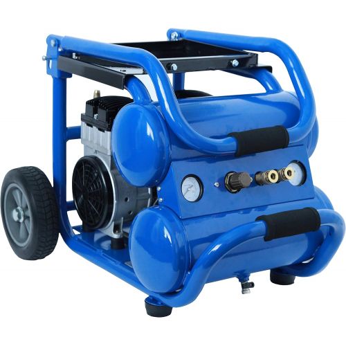  Eagle EA-2000 Silent Series 2000 Air Compressor 125 psi MAX psi Hot Dog with panel, Blue, 1 gallon