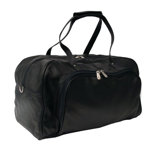  Eagle Piel Leather Deluxe Carry-On Duffel, Black, One Size
