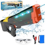 EagleStone Electric Water Gun for Adults Kids - Light Up Water Guns with 2 Water Outlet,1500mAh High Capacity,Battery Powered Water Blaster Shooting Outdoor Beach Pool Toys