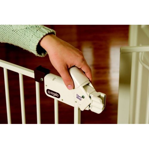  Eaglelnw White Regalo Easy Step Walk Thru Gate, Baby Toddler Pet Child Safety Doorway