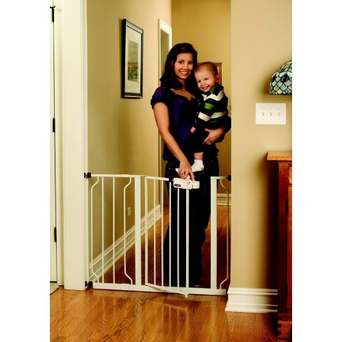  Eaglelnw White Regalo Easy Step Walk Thru Gate, Baby Toddler Pet Child Safety Doorway