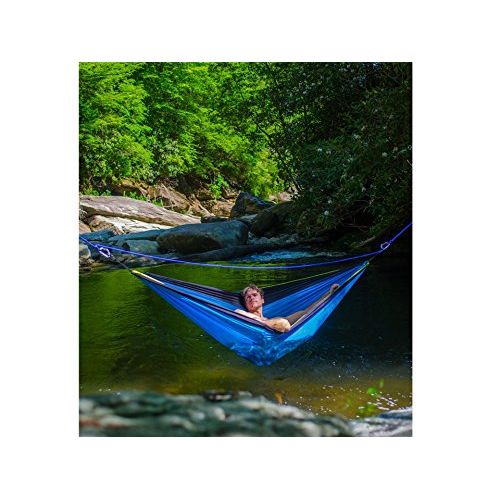  ENO Eagles Nest Outfitters Double Deluxe Hammock Red/Charcoal w/Atlas Straps