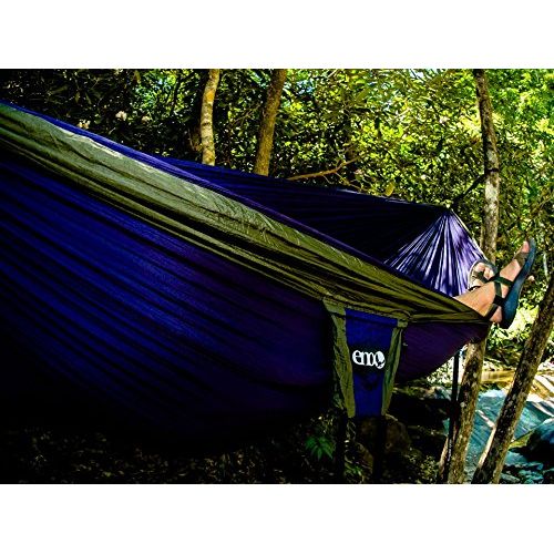  ENO Eagles Nest Outfitters Double Deluxe Hammock Red/Charcoal w/Atlas Straps