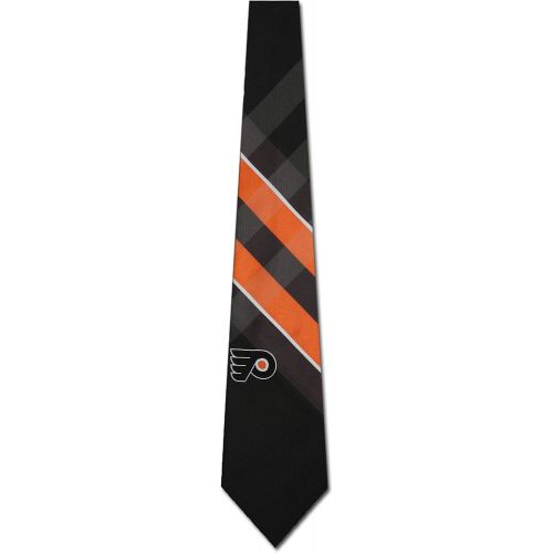  Eagles Wings Philadelphia Flyers Grid Neck Tie with NHL Hockey Team Logo