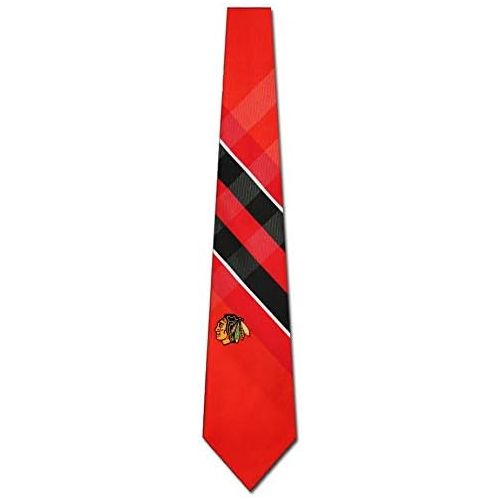  Eagles Wings NHL Woven Poly Grid Necktie with Team Logo