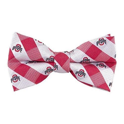  Eagles Wings Ohio State Buckeyes Checked Logo Bow Tie - NCAA College Team Logo