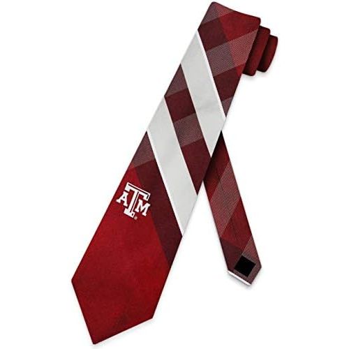  Eagles Wings Texas A&M Grid Neck Tie with NCAA College Sports Team Logo