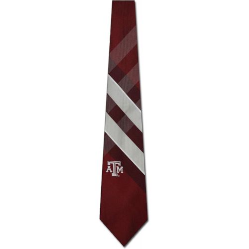  Eagles Wings Texas A&M Grid Neck Tie with NCAA College Sports Team Logo