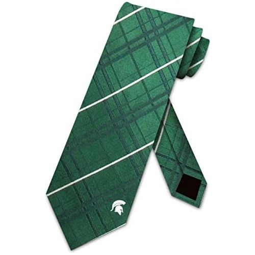  Eagles Wings Michigan State Oxford Stripe Woven Silk Necktie