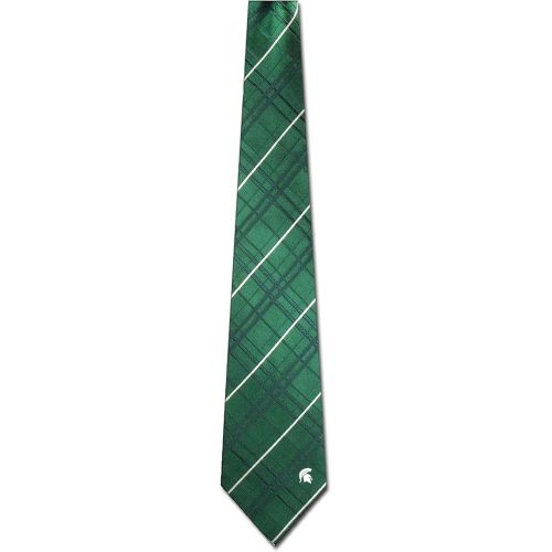  Eagles Wings Michigan State Oxford Stripe Woven Silk Necktie