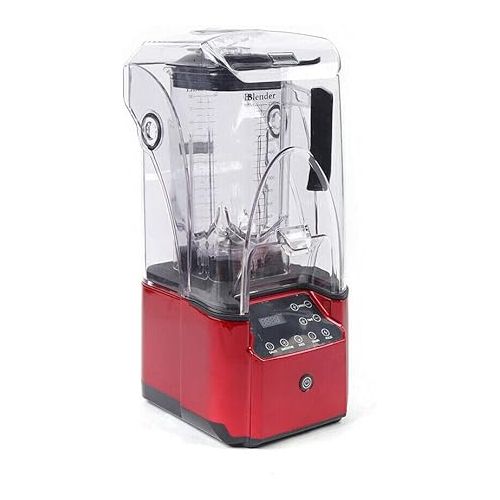  Soundproof Blender, 110V 2200W 2.2L Commercial Fruit Juice Smoothie Maker With Shield Quiet Sound Enclosure for Puree, Ice Crush, Shakes and Smoothies (2.2L,2200W)