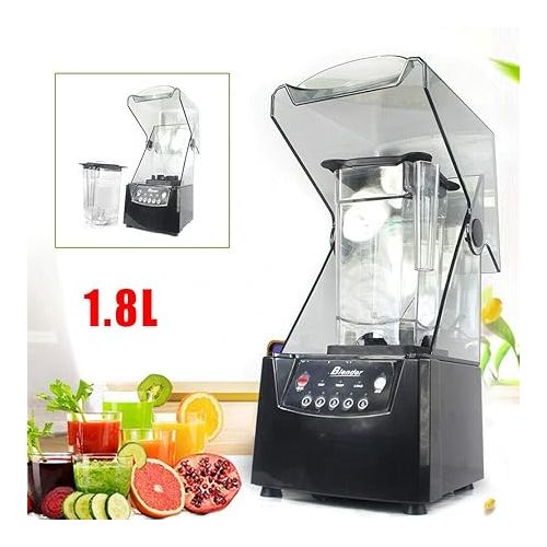  1.8L Soundproof Cover Blender Professional Countertop Blender With Quiet Sound Enclosure 2600W Commercial Smoothie Maker Countertop Blender for Shakes, Fruit Food Mixer Soy milk Juicer Processor