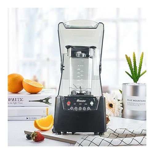  1.8L Soundproof Cover Blender Professional Countertop Blender With Quiet Sound Enclosure 2600W Commercial Smoothie Maker Countertop Blender for Shakes, Fruit Food Mixer Soy milk Juicer Processor