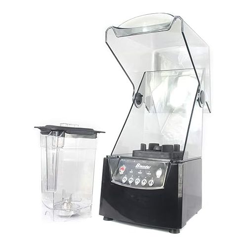  Soundproof Blender, 110V 2600W 1.8L Commercial Fruit Juice Smoothie Maker With Shield Quiet Sound Enclosure for Puree, Ice Crush, Shakes and Smoothies (1.8L,2600W)