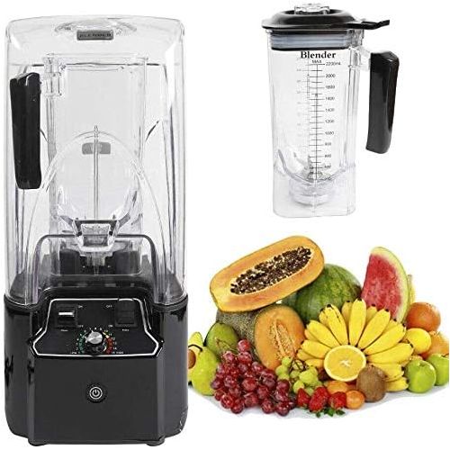  Eapmic Soundproof Cover Blender With Shield Quiet Sound Enclosure 2200W Commercial Smoothie Maker Countertop Blender Fruit Food Mixer Soy milk Juicer Processor