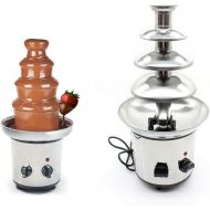 [아마존베스트]Eapmic 4-Tier Chocolate Fondue Fountain - Electric Stainless Steel Chocolate Melts Dipping Warmer Heated Melting Machine Commercial