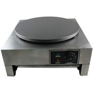Eapmic Commercial Crepe Maker Machine, 110V 3KW 16 Nonstick Electric Pancake Griddle Single Hotplate Adjustable Temperature 50-300℃(122-572℉) with Batter Spreader for Roti Tortilla Blintz