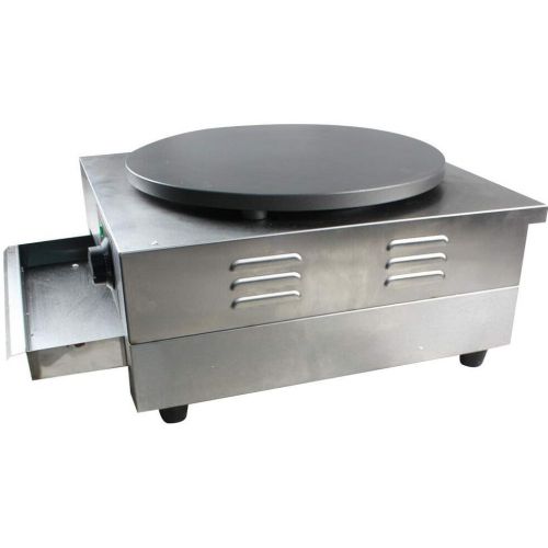  Eapmic Commercial Crepe Maker Machine, 110V 3KW 16 Nonstick Electric Pancake Griddle Single Hotplate Adjustable Temperature 50-300℃(122-572℉) with Batter Spreader for Roti Tortilla Blintz