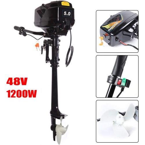  Eapmic Outboard Motor Inflatable Fishing Boat Engine Water Cooling System 6HP 2 Stroke HANGKAI