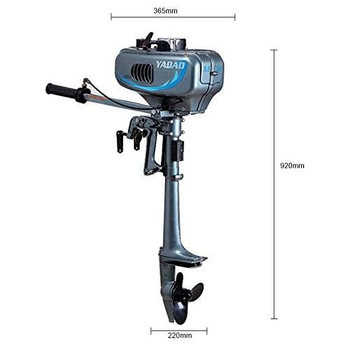  Eapmic 4HP 4 Stroke Outboard Motor High-Speed Electric Inflatable Fishing Boat Motor Engine with 52CC Air Cooling System