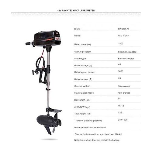  Eapmic 4HP 4 Stroke Outboard Motor High-Speed Electric Inflatable Fishing Boat Motor Engine with 52CC Air Cooling System