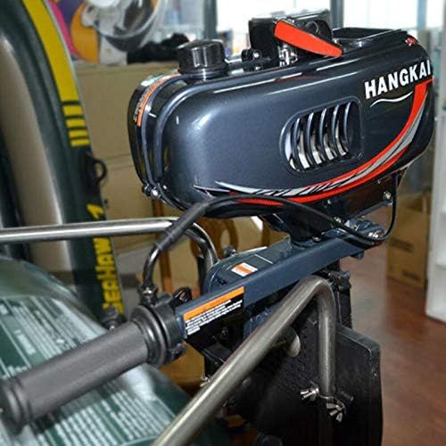  Eapmic 4HP 4 Stroke Outboard Motor High-Speed Electric Inflatable Fishing Boat Motor Engine with 52CC Air Cooling System