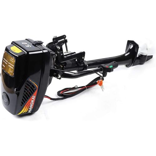  Eapmic 4HP 4 Stroke Outboard Motor High-Speed Electric Inflatable Fishing Boat Motor Engine with 52CC Air Cooling System