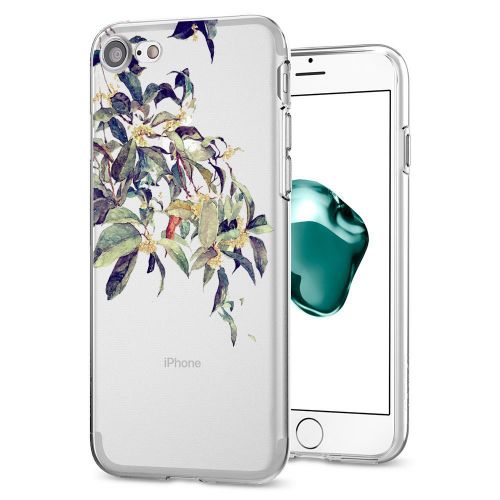  Eari iPhone 7 Case TPU Silicone Slim Ultra Clear Soft Amusing Floral Flowers Design