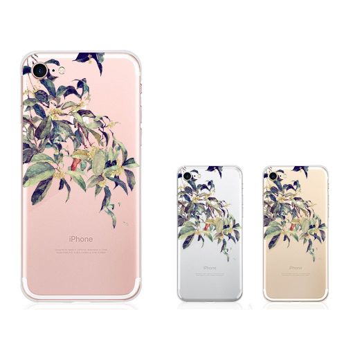  Eari iPhone 7 Case TPU Silicone Slim Ultra Clear Soft Amusing Floral Flowers Design