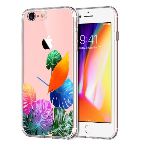  Eari iPhone 7 Case TPU Silicone Slim Ultra Clear Soft Amusing Floral Flowers Design