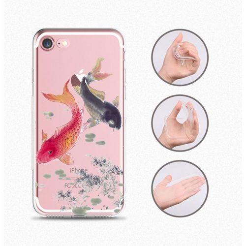  Eari iPhone 7 Case TPU Silicone Slim Ultra Clear Soft Amusing Floral Flowers Design