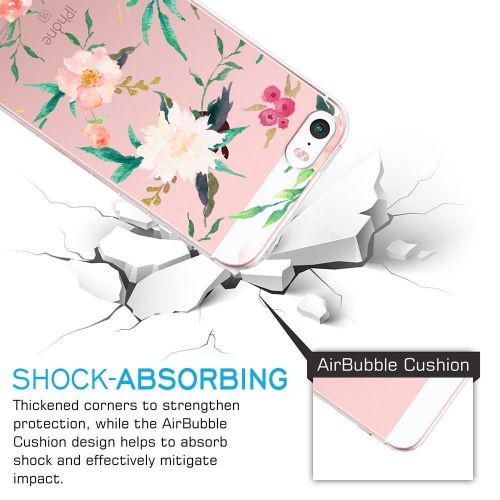  Eari iPhone 5/5s/SE Case Soft TPU Cute Slim Ultra Protective Clear Shock-Absorption