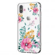 Eari iPhone X Case TPU Silicone Cute Flower Pattern Amusing Design Protective Cover