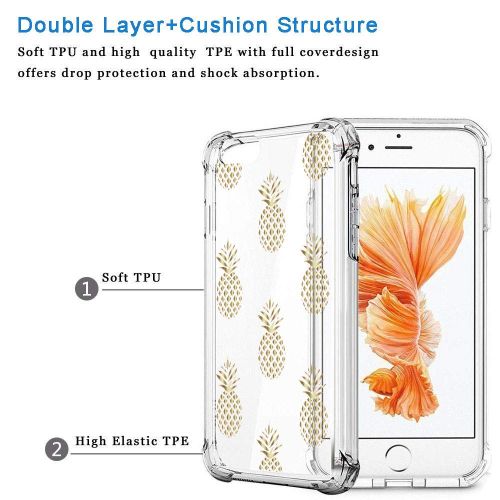  Eari iPhone 5/5s/SE Case for Girls TPU Anti Scratch Slim Ultra Protective Clear Case