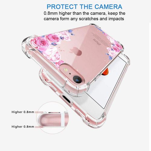  Eari iPhone 5/5s/SE Case for Girls TPU Anti Scratch Slim Ultra Protective Clear Case