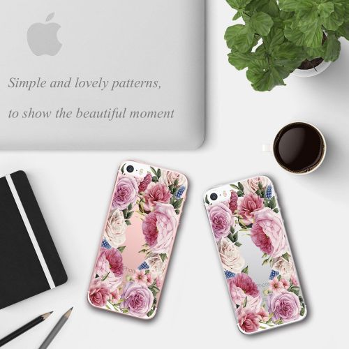  Eari iPhone 5/5s/SE Case for Girls TPU Anti Scratch Slim Ultra Protective Clear Case