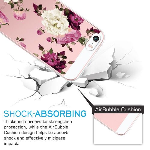  Eari iPhone 5/5s/SE Case for Girls TPU Anti Scratch Slim Ultra Protective Clear Case