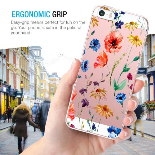  Eari iPhone 5/5s/SE Case for Girls TPU Anti Scratch Slim Ultra Protective Clear Case